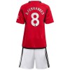 Original Trikotsatz Manchester United B. Fernandes 8 Heimtrikot 2023-24 Für Kinder